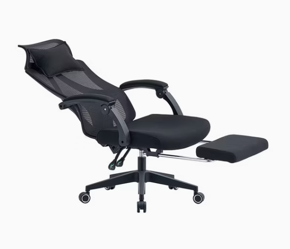 Adjustable Sliding Swivel Executive Meeting Computer Home Aluminum Frame Leather Ergonomic Office Chair