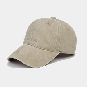Pre-washed cotton baseball cap with two-tone underbill cap