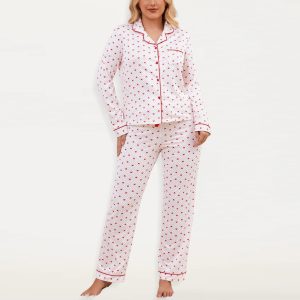 Fashionable Printed Two Piece Set Sexy Women Summer Pajamas