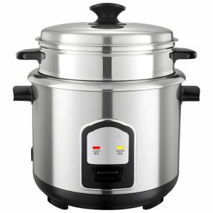 Premium Alloy Iron Liner Rice Cooker, Includes Steamer, Easy to Use and Clean